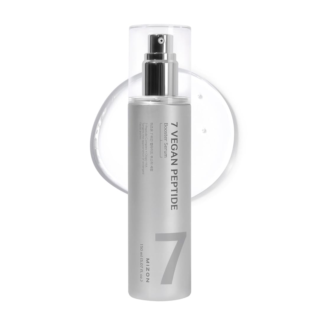 SÉRUM POTENCIADOR CON 7 PÉPTIDOS 150ML – Booster Serum, Brillo Instantáneo Glass Skin, Refinamiento de Poros, Hidratación Duradera, Skincare Vegano Coreano