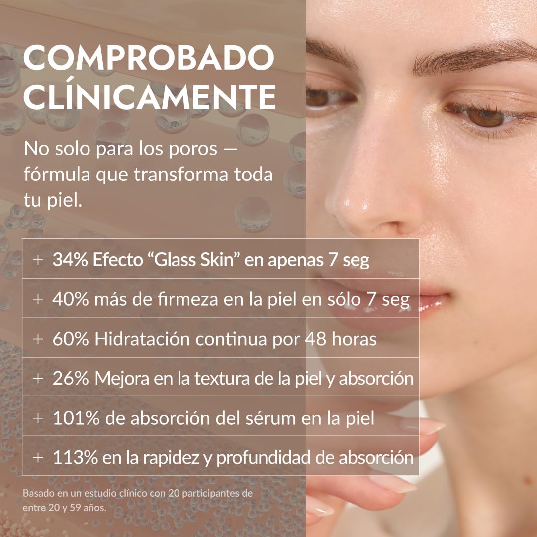 SÉRUM POTENCIADOR CON 7 PÉPTIDOS 150ML – Booster Serum, Brillo Instantáneo Glass Skin, Refinamiento de Poros, Hidratación Duradera, Skincare Vegano Coreano