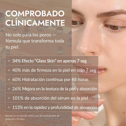 SÉRUM POTENCIADOR CON 7 PÉPTIDOS 150ML – Booster Serum, Brillo Instantáneo Glass Skin, Refinamiento de Poros, Hidratación Duradera, Skincare Vegano Coreano