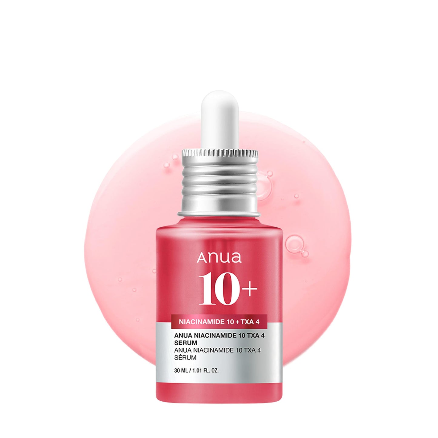 ANUA Niacinamide 10 + TXA 4 Serum, Hyaluronic Acid, Tranexamic acid, Vitamin B12, Facial Serum for Glass Skin, Clarifying, Radiant Complexion with Natural Color, Korean Skin Care (30ml /1.01 fl.oz)