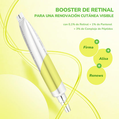 Sérum de Retinol con Retinal Booster, Niacinamida, Pantenol y Péptidos – Skin Care Antimanchas y Antiarrugas, Ayuda a Mejorar la Apariencia de Poros y Ojeras,15ml