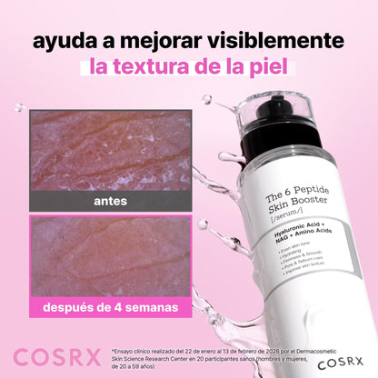 COSRX Tónico Sérum de 6X Peptidos Collagen Booster, Niacinamida y Ácido Hialurónico, Esencia Facial Potenciadora de Renovación Cutánea, para Todo Tipo de Piel, Libre de Parabenos, Korean Skincare