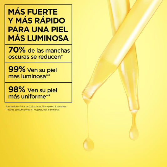 Garnier SkinActive Vitamina C Sérum Antimanchas de Día con 4% de [Vitamina C + Niacinamida + Ácido Salicílico + Melasyl™]. Nº 1 del mundo. Reduce el 70% de las manchas oscuras en solo 5 días. 30 ml