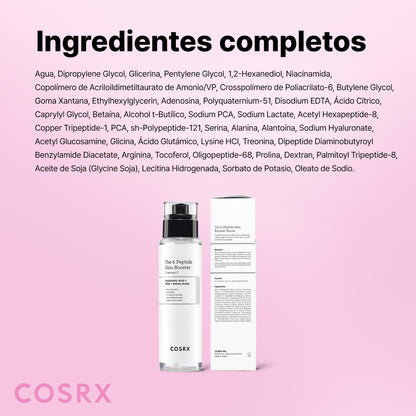COSRX Tónico Sérum de 6X Peptidos Collagen Booster, Niacinamida y Ácido Hialurónico, Esencia Facial Potenciadora de Renovación Cutánea, para Todo Tipo de Piel, Libre de Parabenos, Korean Skincare