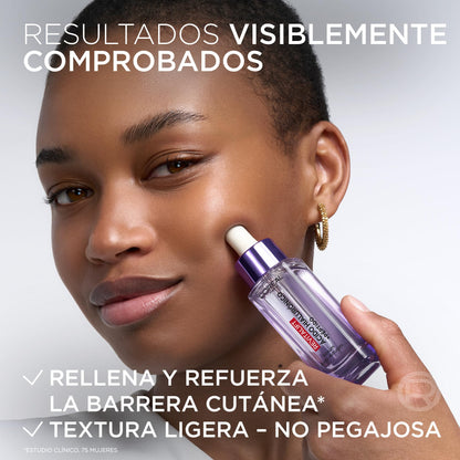 L'Oréal Paris Revitalift Filler Sérum Antiarrugas con Ácido Hialurónico, Péptidos. Nº1 del Mundo. Hidratación Duradera y Profunda. Ilumina y Rellena en 1H. Inspirado en Cosmética Coreana, 30ml