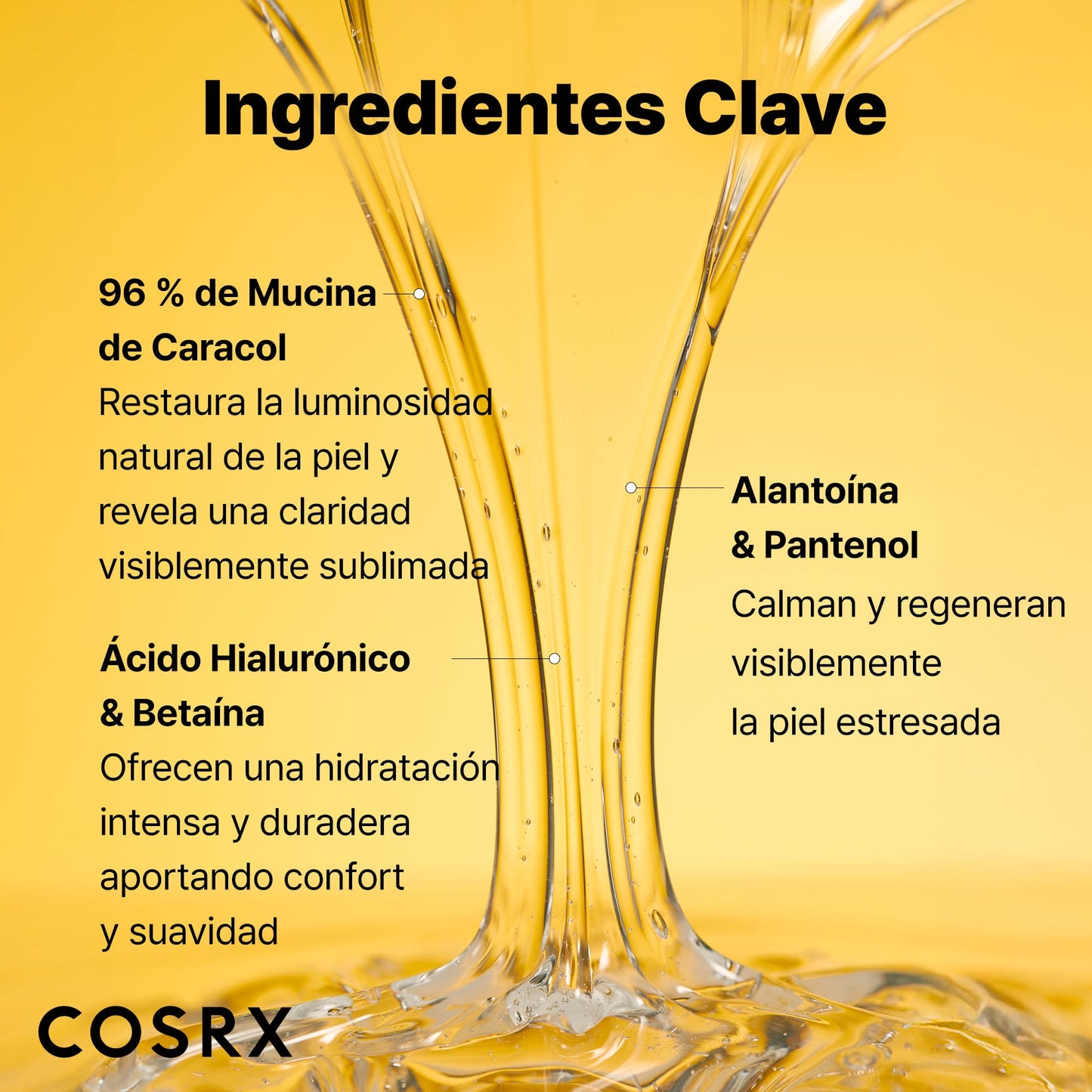COSRX Snail Mucin 96% Power Face Serum 3.38 fl oz 100ml, Serum Hidratante para el Rostro, Cuidado Personal, Piel Brillante bajo el Maquillaje, Cuidado de la Piel Coreano, Belleza Coreana